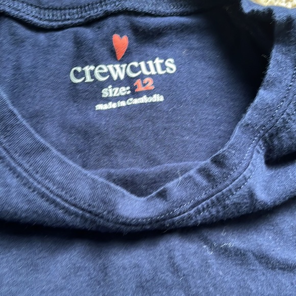 Crewcuts long sleeve navy tie waist shirt size 12 - Picture 2 of 4